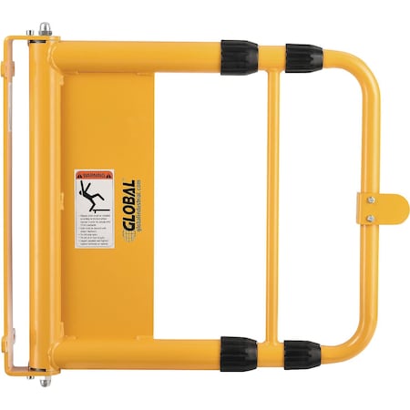 Global Industrial Universal Spring-Loaded Safety Swing Gate, 24 to 40 W Opening, Yellow 708360YL